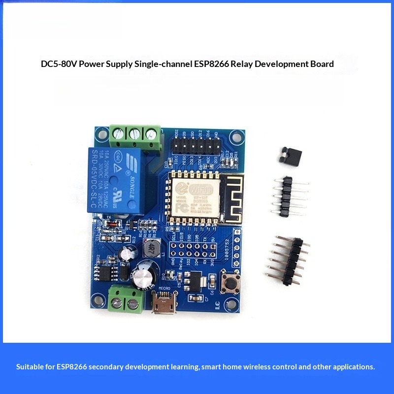 Relay 8 Channel Board - ESP8266 WiFi Single-Channel Relay Module, 8-80V
